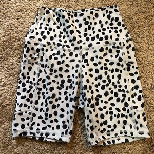 Black and White Biker Shorts